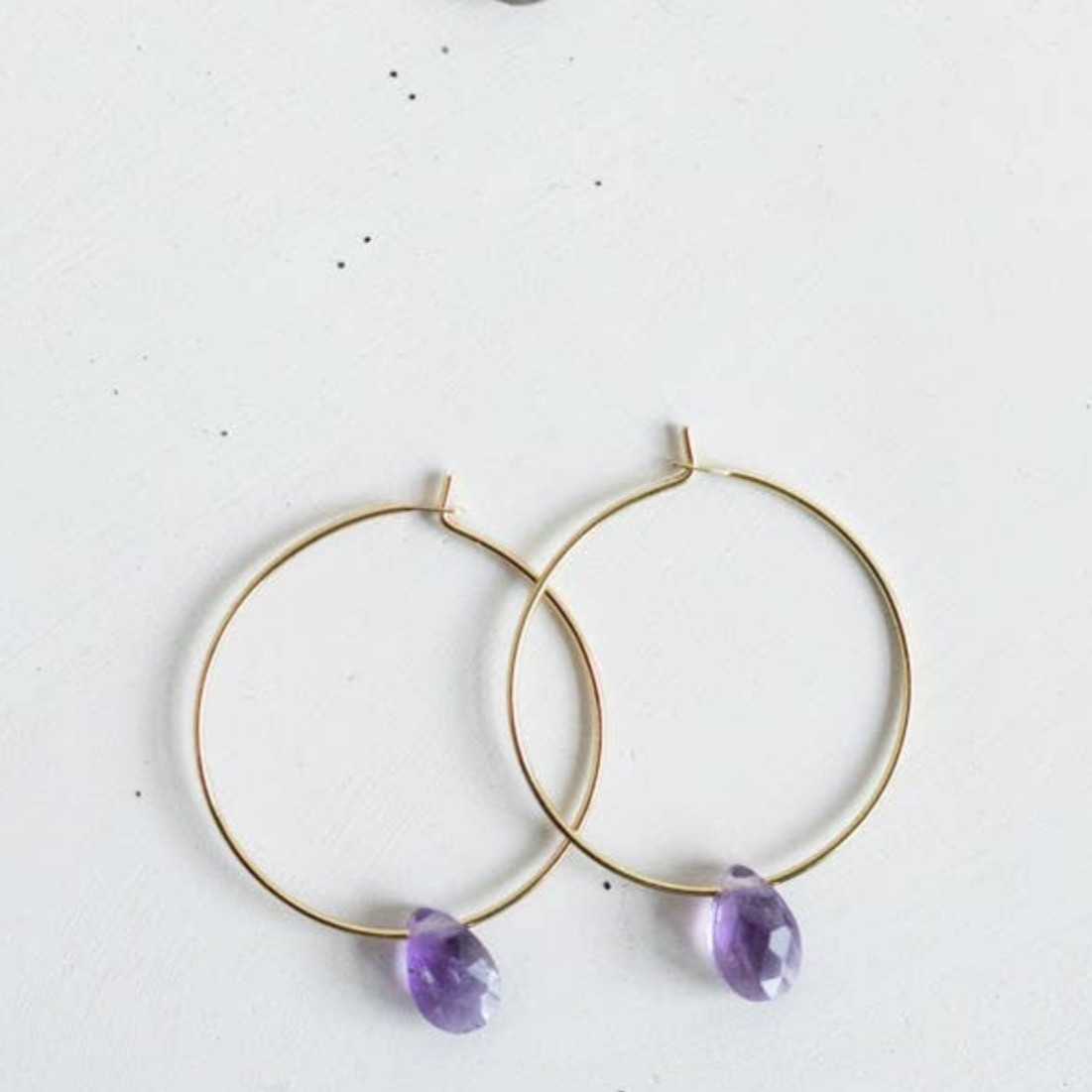 MINDFUL DROP OHRRINGE / AMETHYST