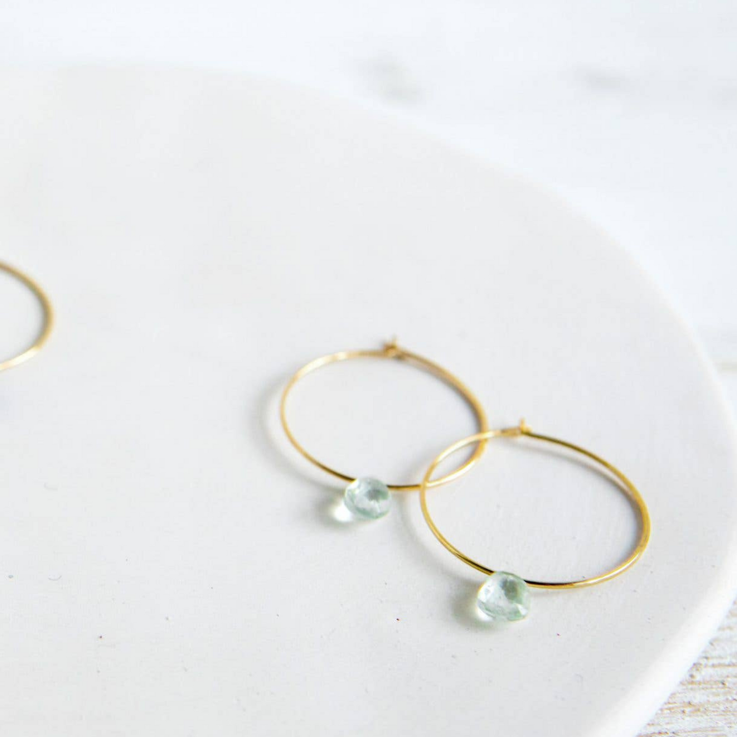 Essencia Ohrringe Gold/ Aquamarin