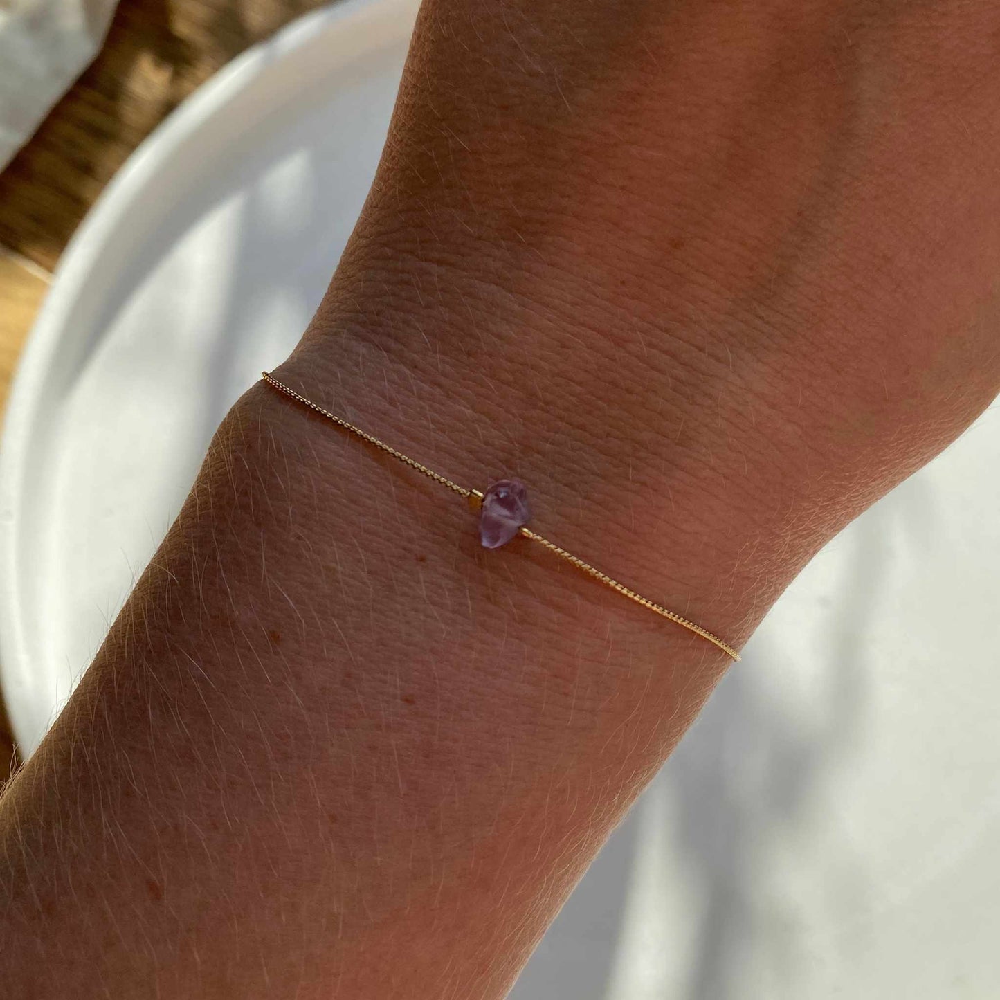 MINDFUL PEACE ARMBAND GOLD / AMETHYST