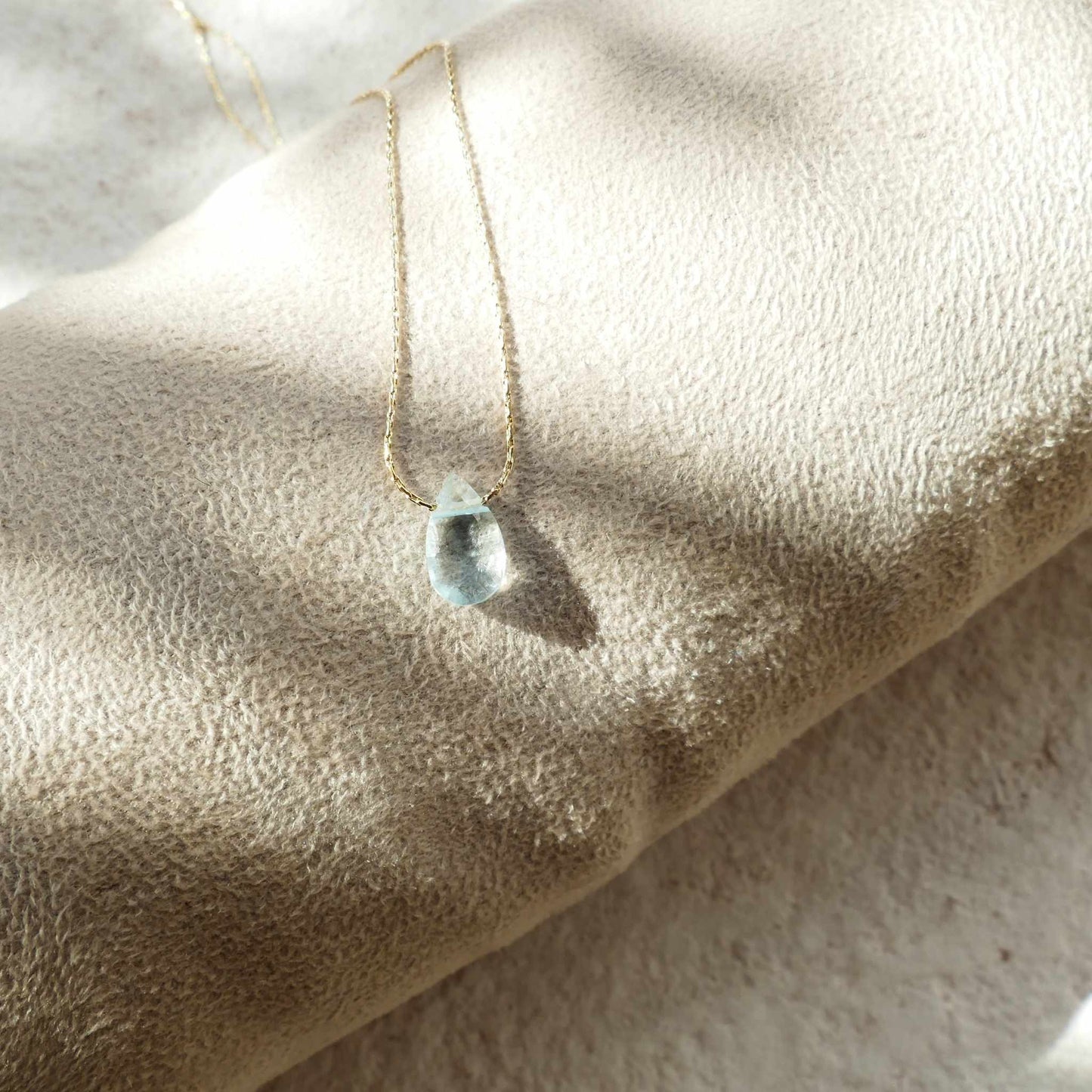 VISION-DROP KETTE /AQUAMARIN