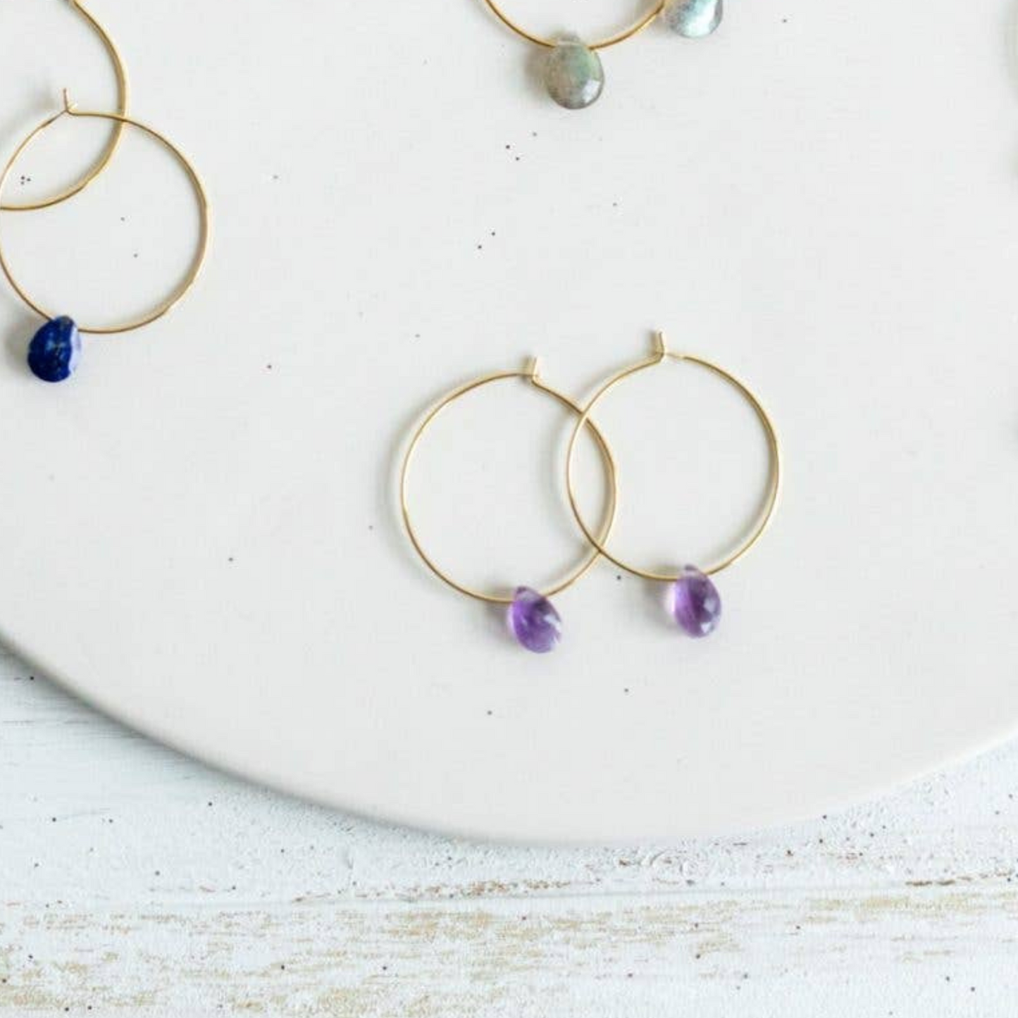 MINDFUL DROP OHRRINGE / AMETHYST