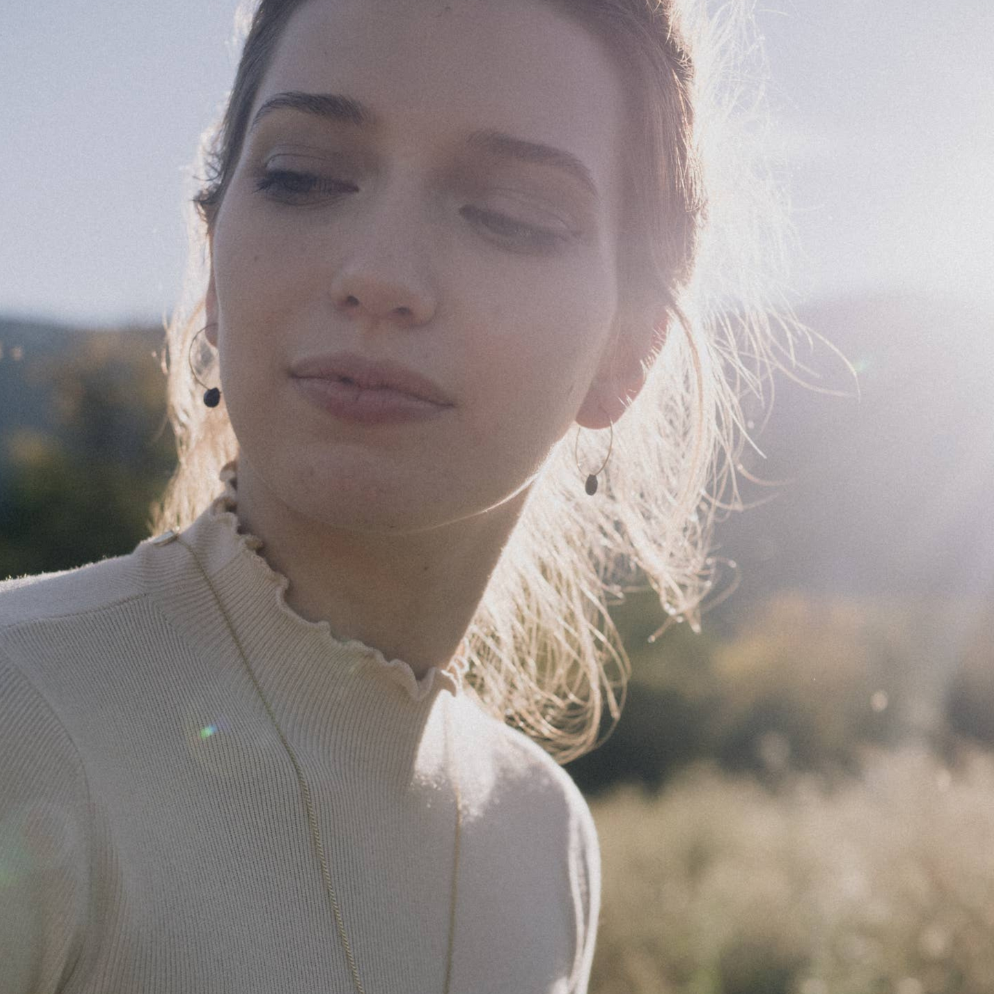 Essencia Ohrringe Gold/ Aquamarin