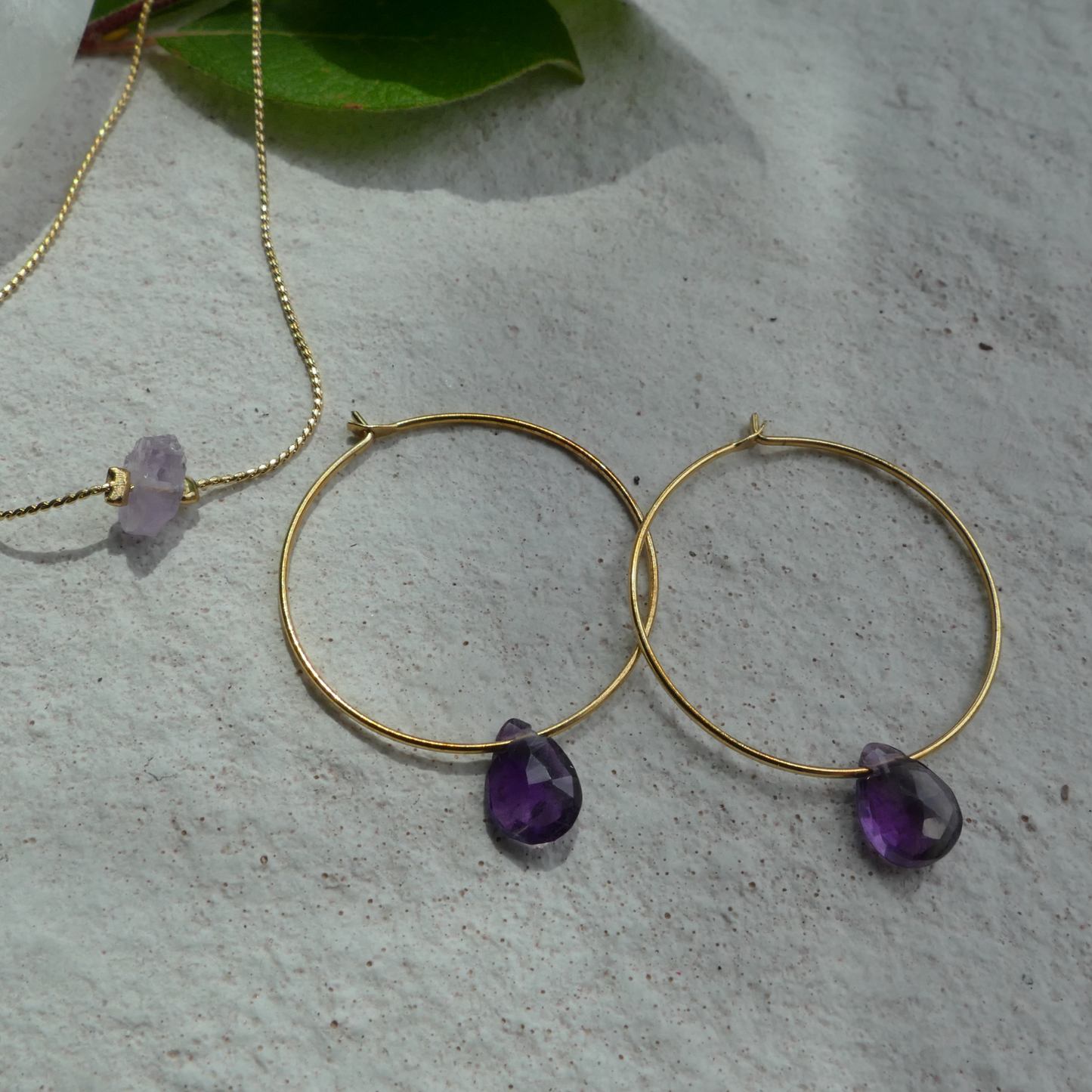 MINDFUL DROP OHRRINGE / AMETHYST