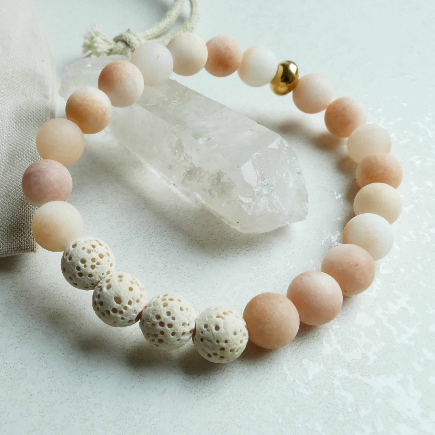 ELLA  DIFFUSER-ARMBAND/ CHALCEDON QUARZ