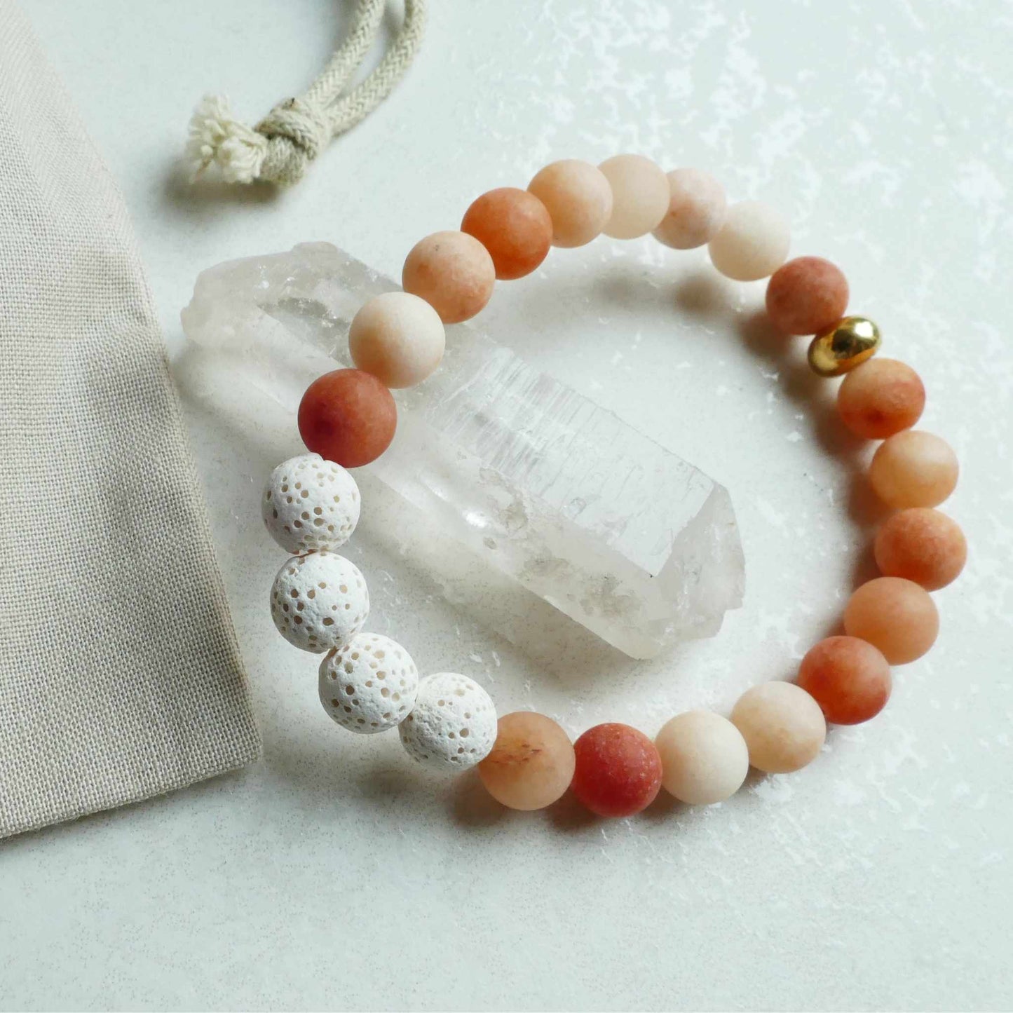 CLEA DIFFUSER-ARMBAND/ QUARZ CHALCEDON