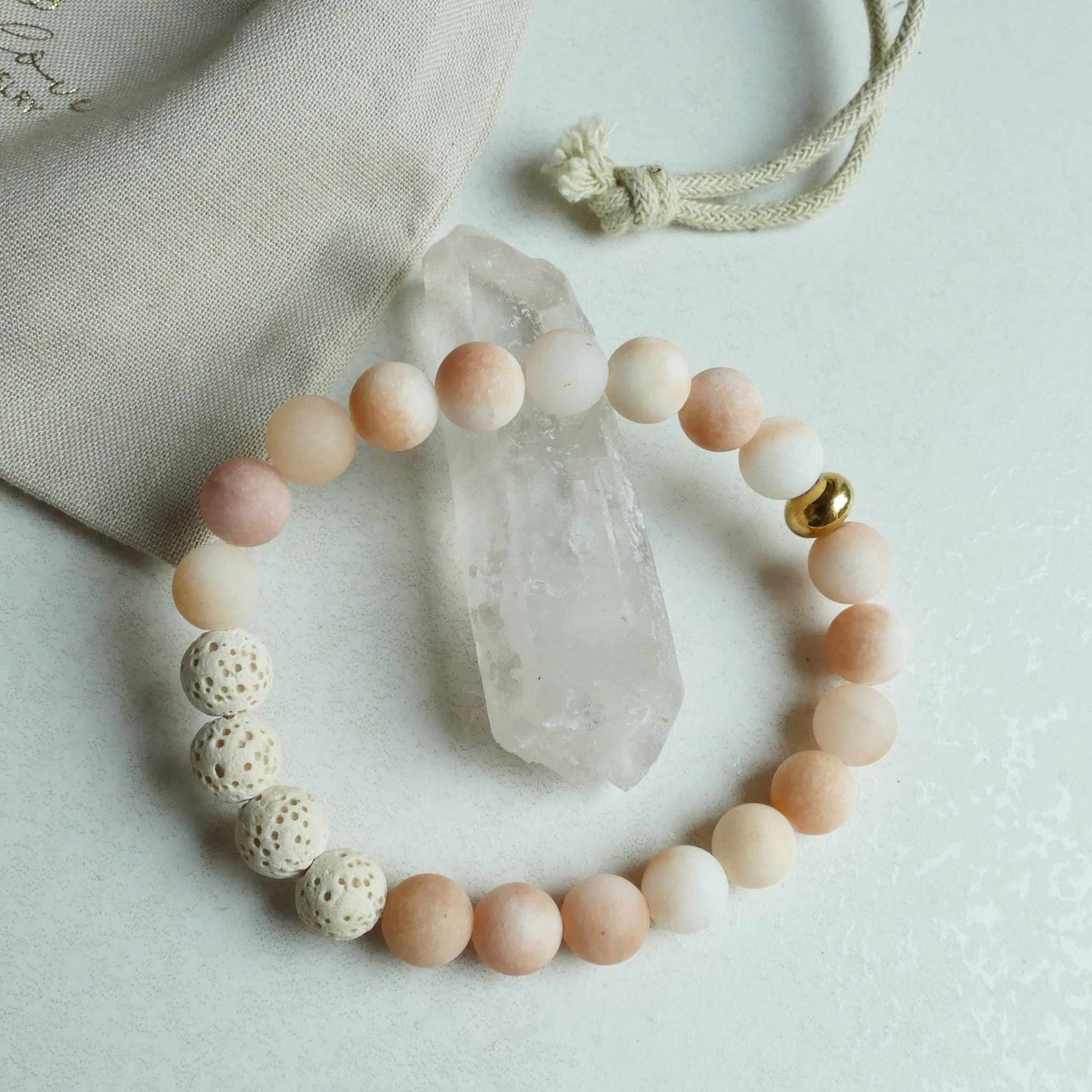 ELLA  DIFFUSER-ARMBAND/ CHALCEDON QUARZ