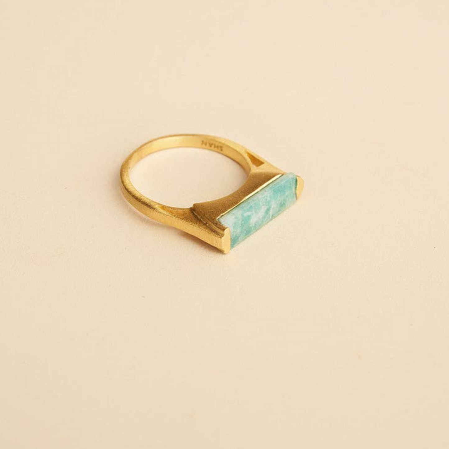 LUMORA RING GOLD / AMAZONIT