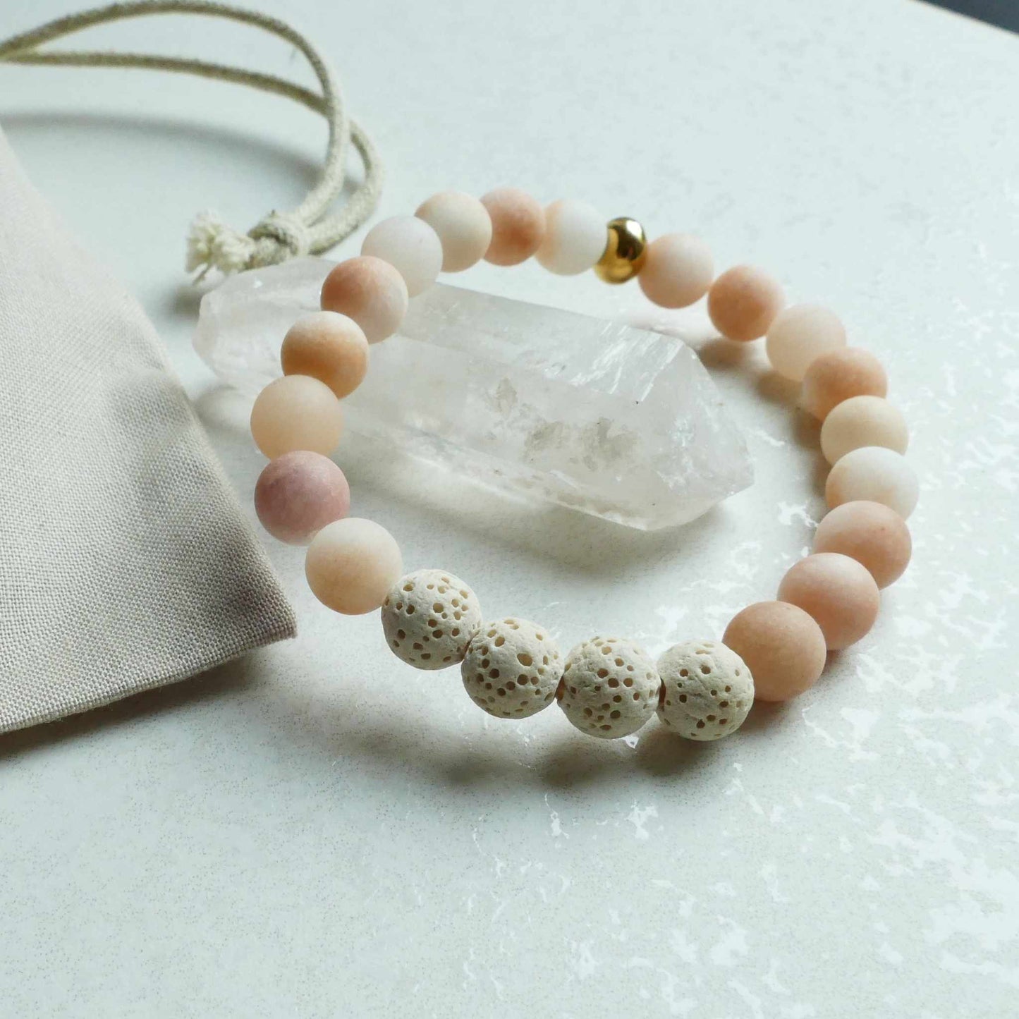 ELLA  DIFFUSER-ARMBAND/ CHALCEDON QUARZ