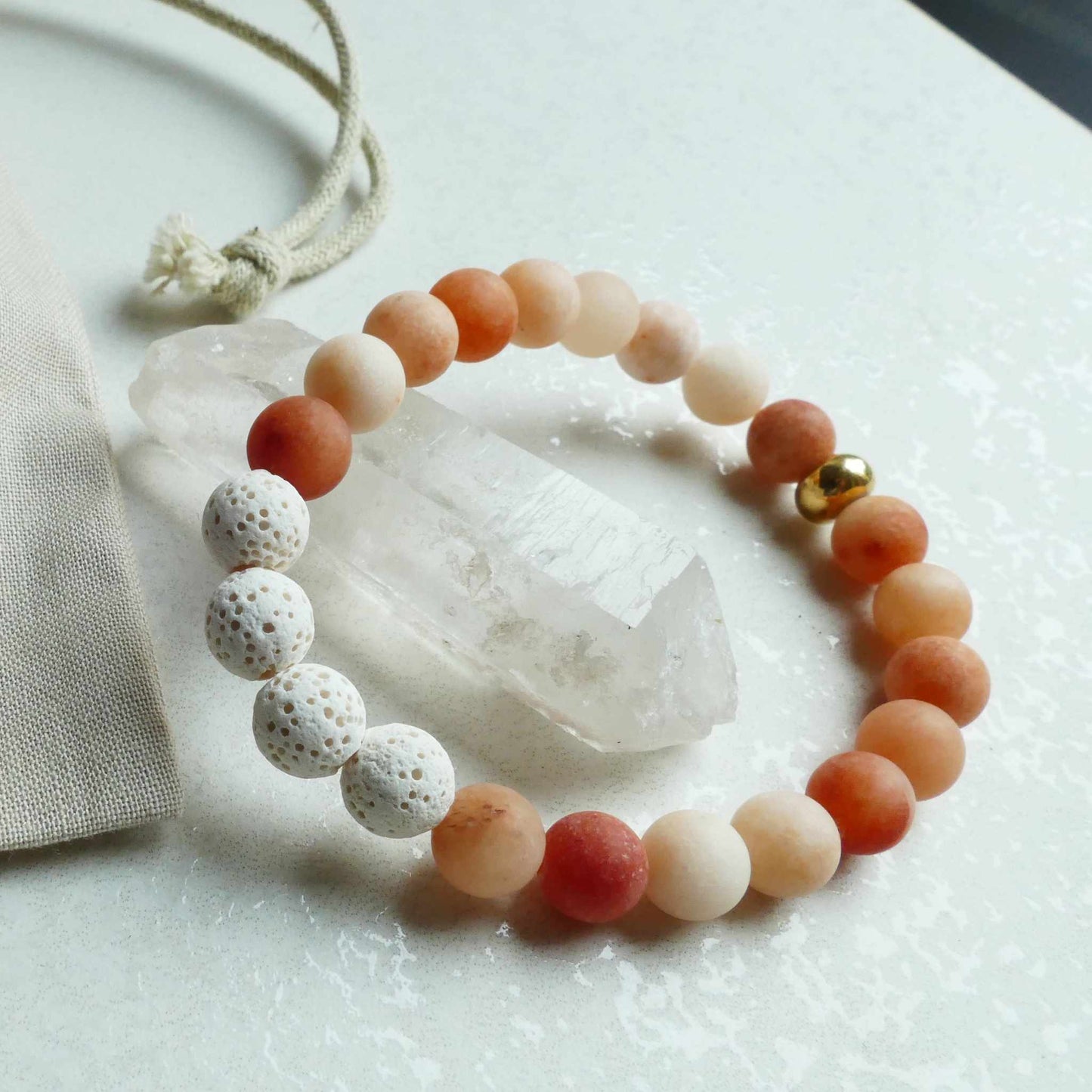 CLEA DIFFUSER-ARMBAND/ QUARZ CHALCEDON