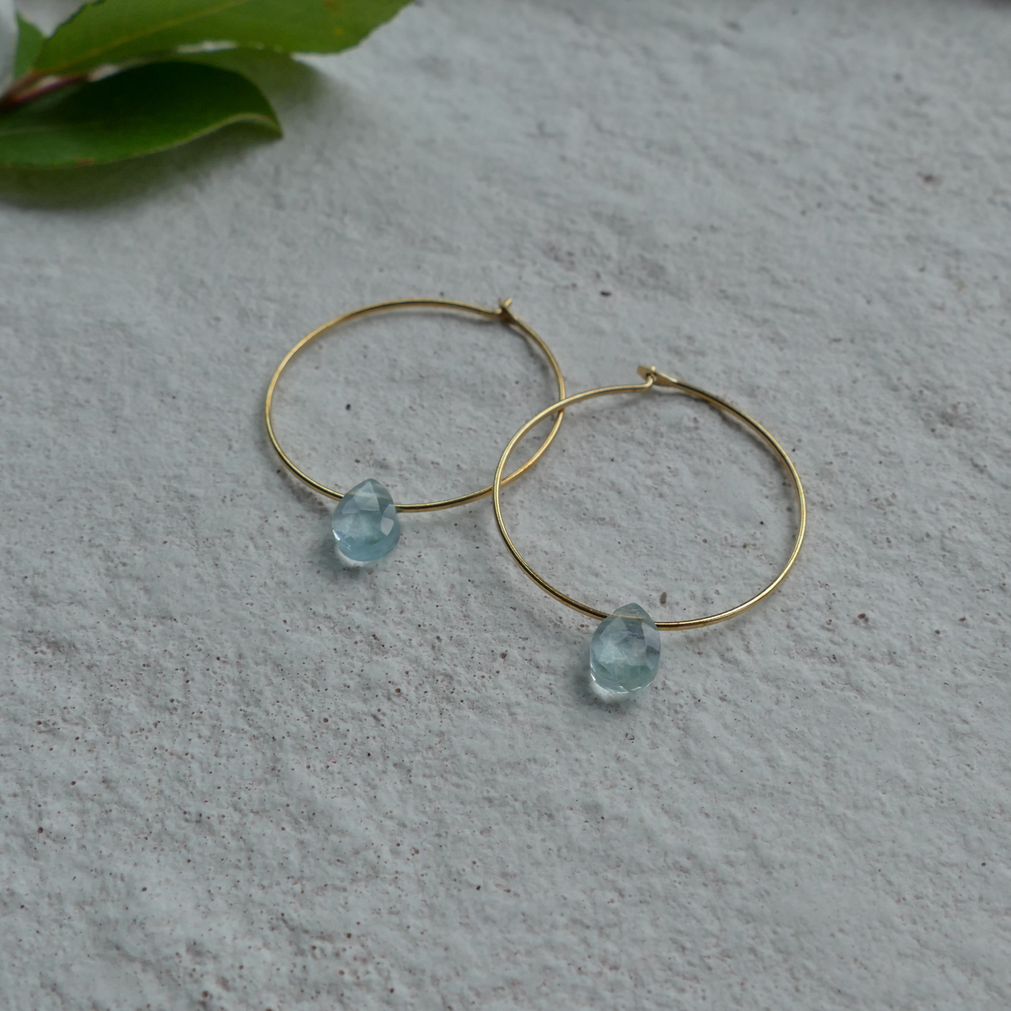 Essencia Ohrringe Gold/ Aquamarin