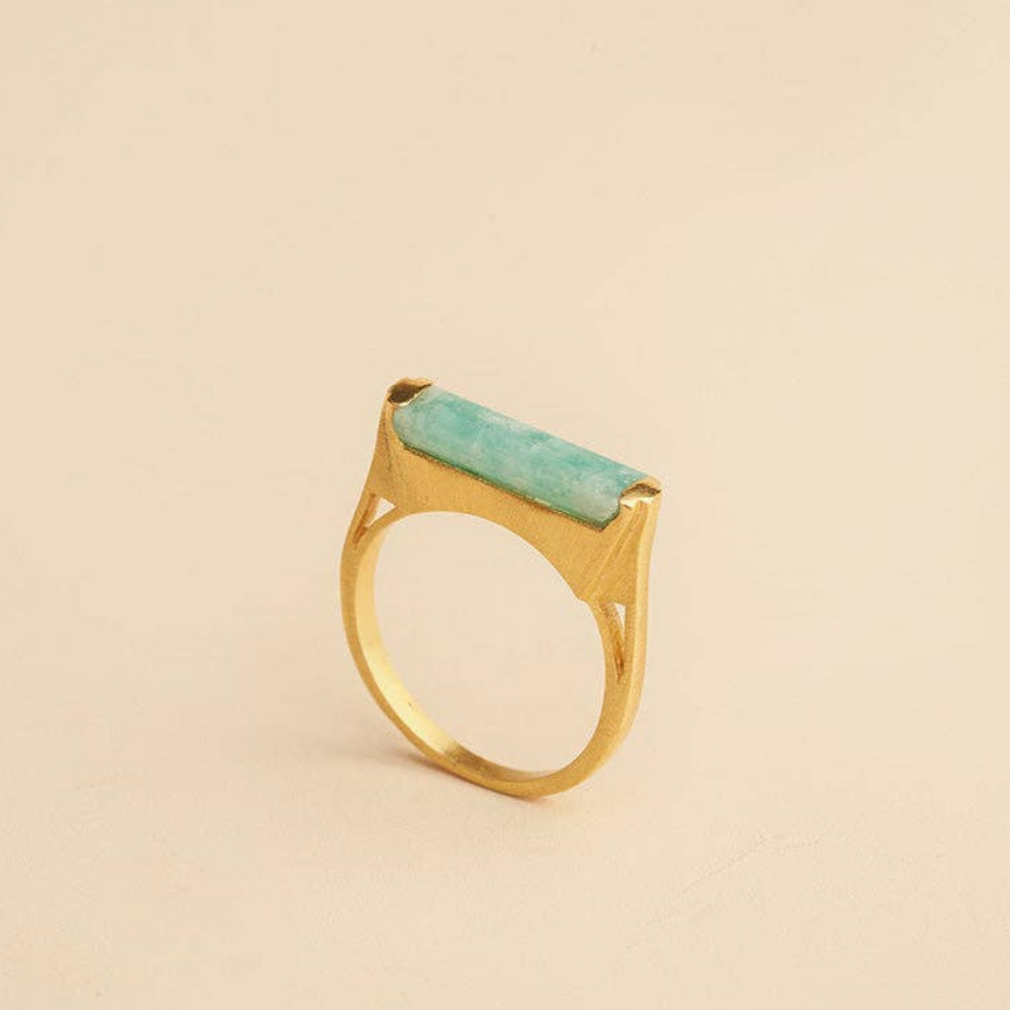 LUMORA RING GOLD / AMAZONIT