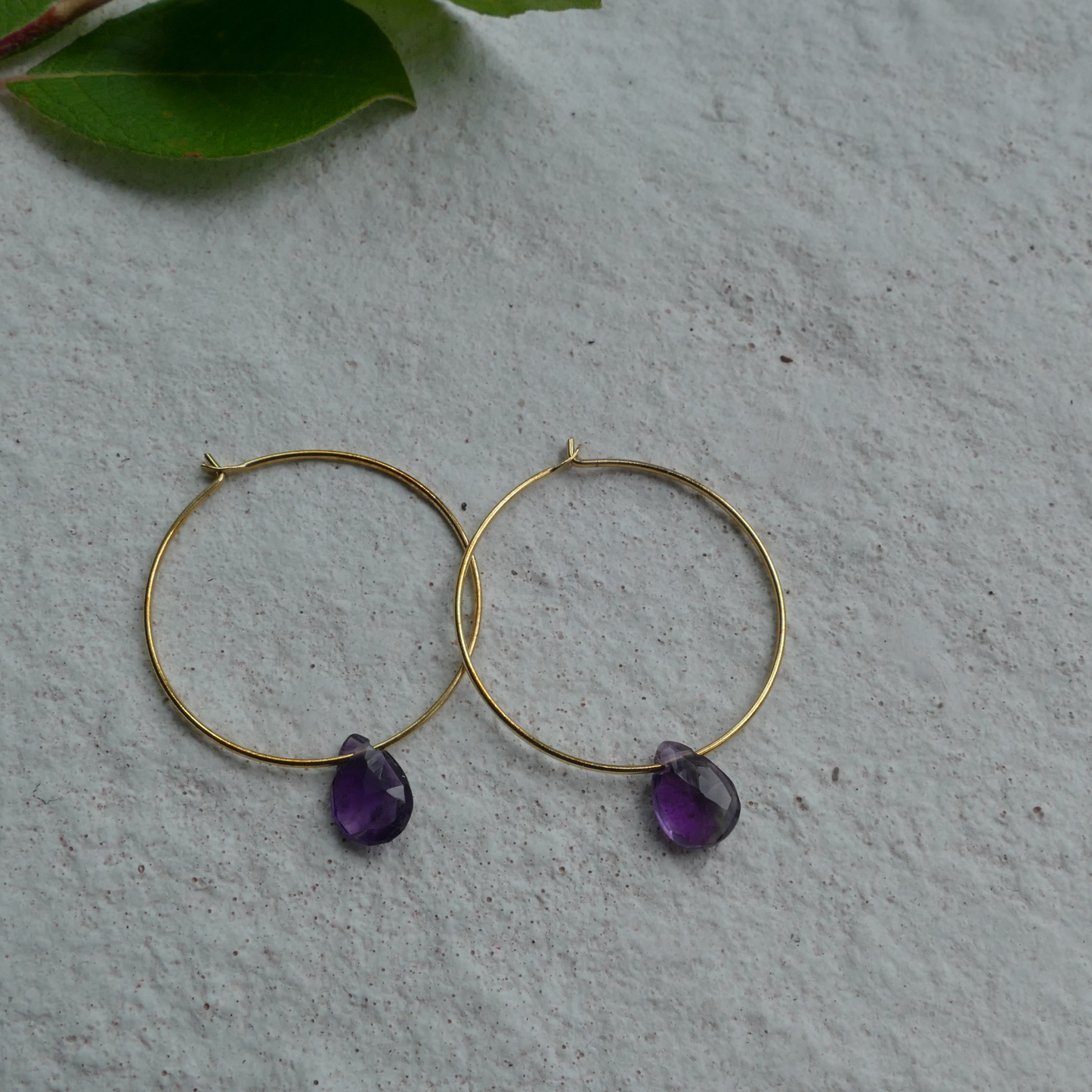 MINDFUL DROP OHRRINGE / AMETHYST